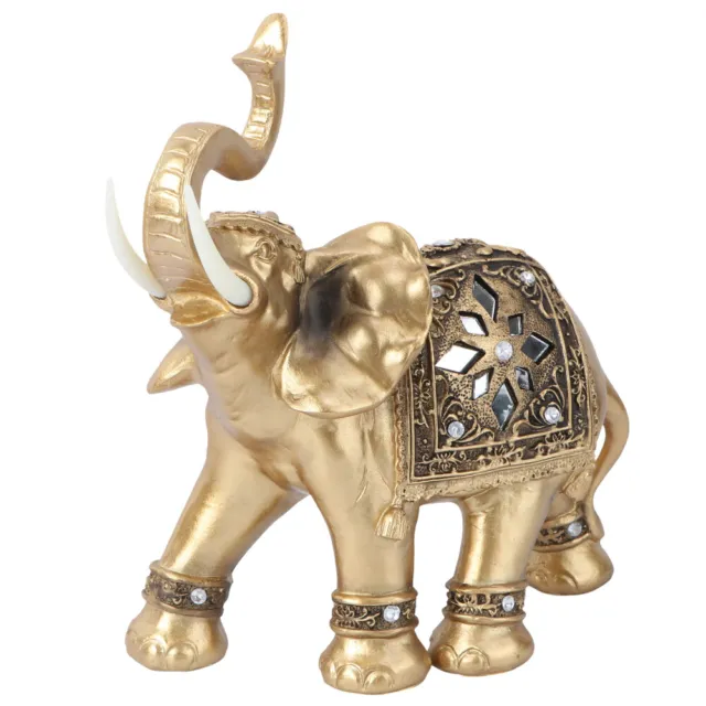 Statuetta elefante tailandese resina statuine artigianato animale tavolo Natale