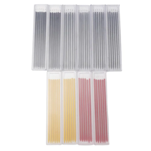 BEHAHAI Set di 6 matite meccaniche, 3 matite meccaniche HB da 0,5 mm, 3 custodie, mine da 0,5 mm, con sacchetto di velluto nero, set di matite automatiche per scrittura, disegno, firma