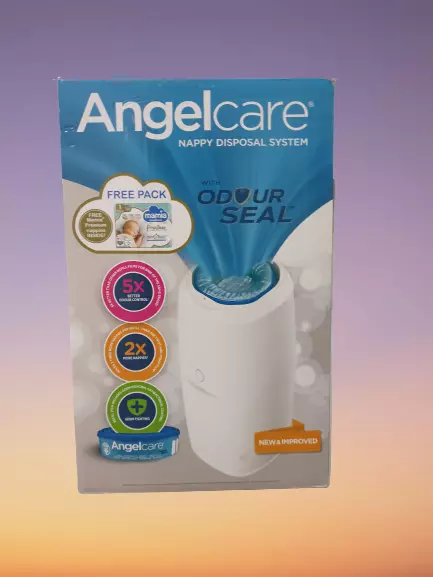 Angelcare Nappy Disposal Baby Newborn Hygienic Diaper Bin With Free Pack Nappies