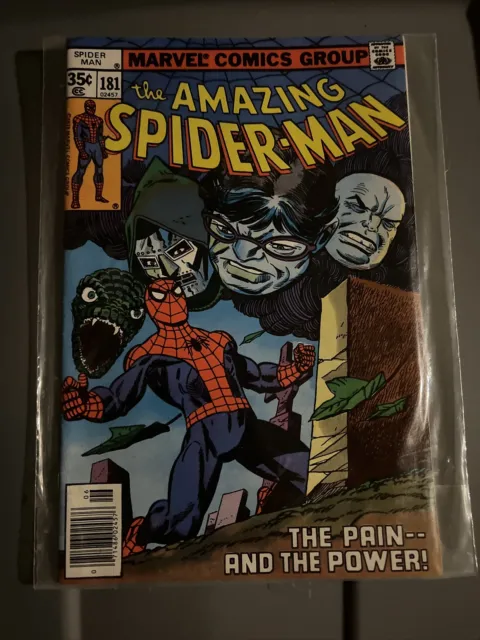 Amazing Spider-Man #181 Pain and the Power! Origin Retold! Marvel 1978