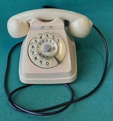 TELEFONO FISSO SIP SIEMENS AUSO DISCO BIANCO AVORIO VINTAGE ANNI 80 