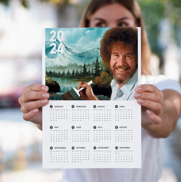 FOR BOB ROSS Year Planner Calendar Single Piece Wall Calendar Home