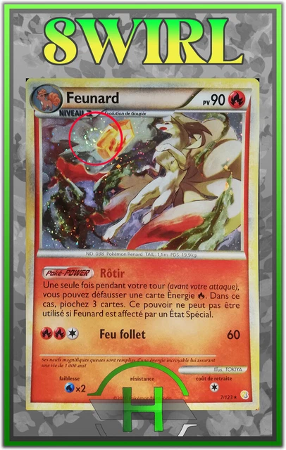 Feunard Holo Swirl/Spirouli - HS - 7/123 - Carte Pokémon Française