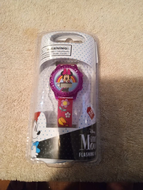 Disney Minnie Mouse Rotating Flash LCD Watch