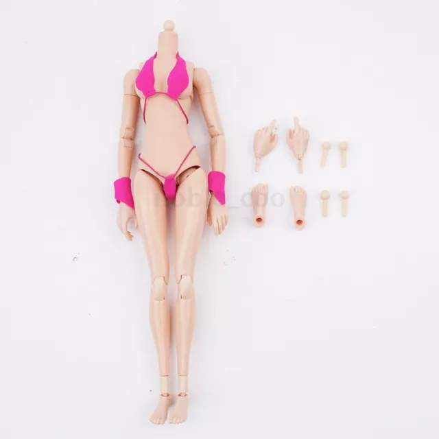 Super Flexible 1/6 Scale Female Body Girl Figure Model fit 12" Phicen Head Pink