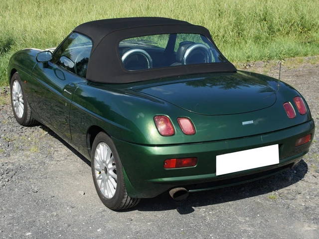 Fits Fiat Barchetta Convertible Soft Top & Plastic Window 1995-2005 Black CANVAS