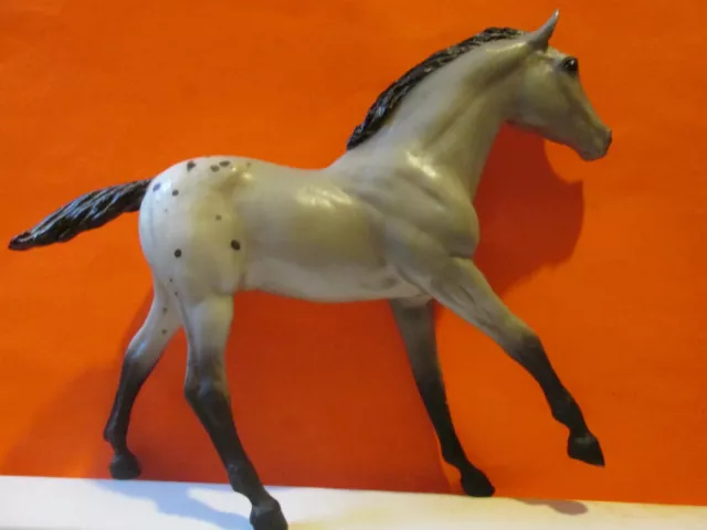 Vintage Plastic Breyer  Action Stock Horse Foal Dark Grey Blanket Appaloosa Toy