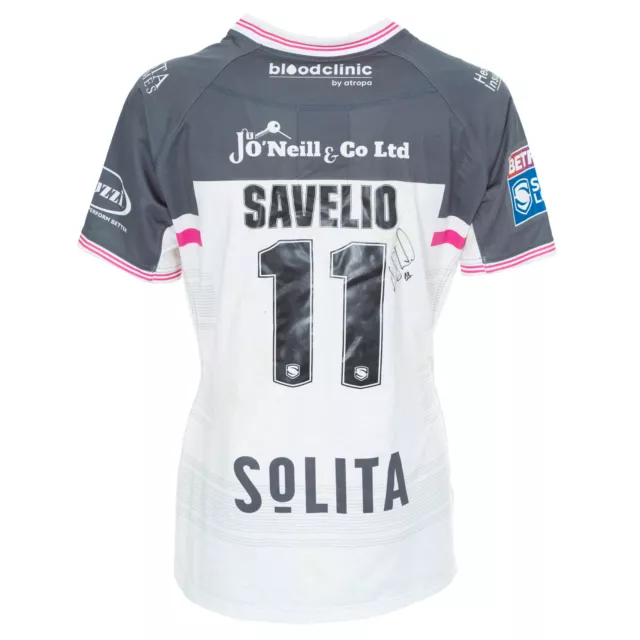 Signed Hull FC Match Worn Players Shirt Andre Savelio 2022 Super League