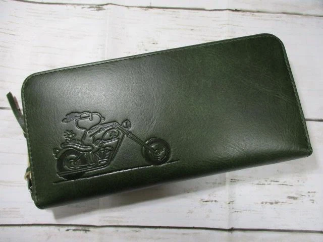 Wallet Mens Long Round Snoopy Genuine Leatherrider