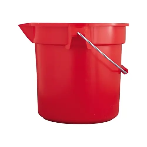 Rubbermaid Commercial Brute® Round Bucket, 14 Qt, Red - 1 per EA - FG261400RED