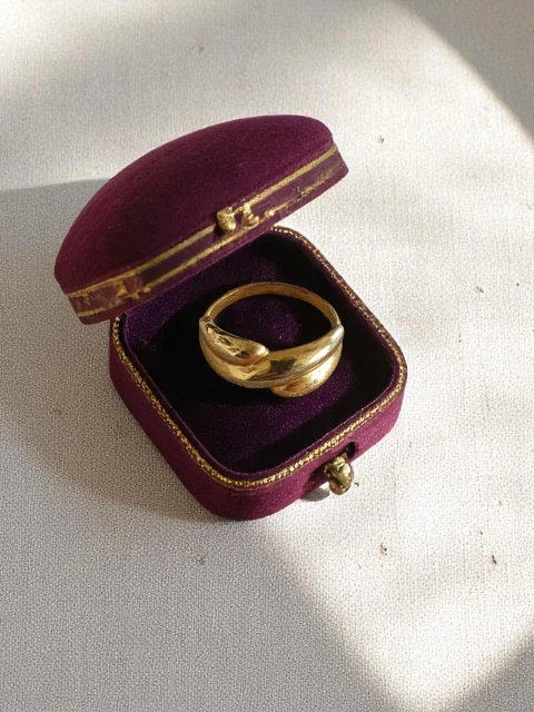 Bague vintage trilogie de diamants - Bague Or Déco