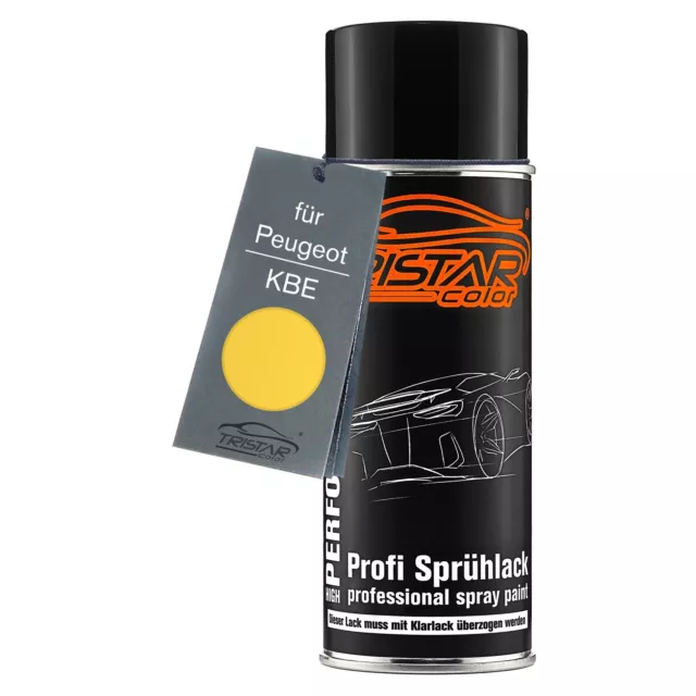 Autolack Spraydose für Peugeot KBE Jaune Soleil Basislack Sprühdose 400ml