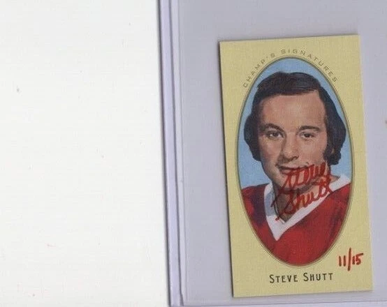 2011 Parkhurst Champions Champ's Signatures Mini Auto Red Steve Shutt #30 11/15