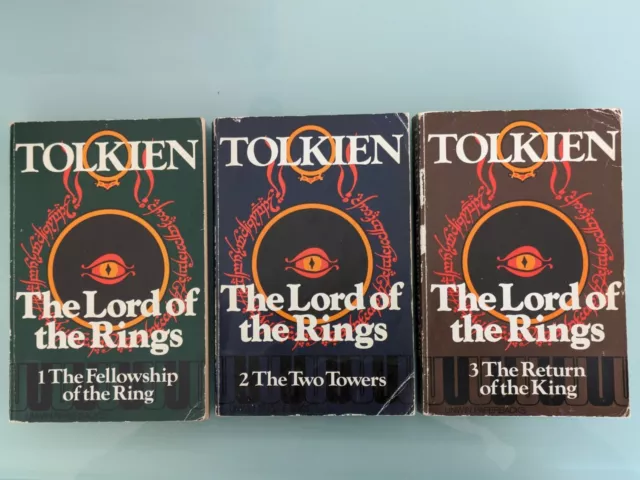 Vintage TOLKIEN Lord Of The Rings Trilogy Fellowship Two Towers Return UNWIN 76