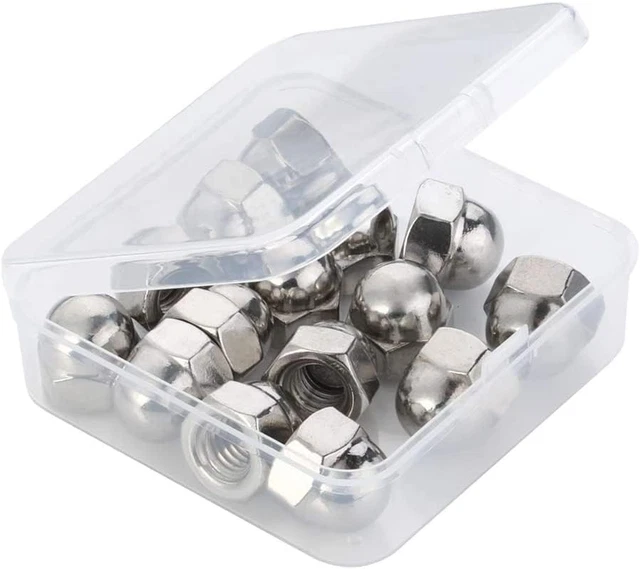 6-32 Acorn Cap Nuts, 304 Stainless Steel 18-8, Bright Finish, 50 PCS