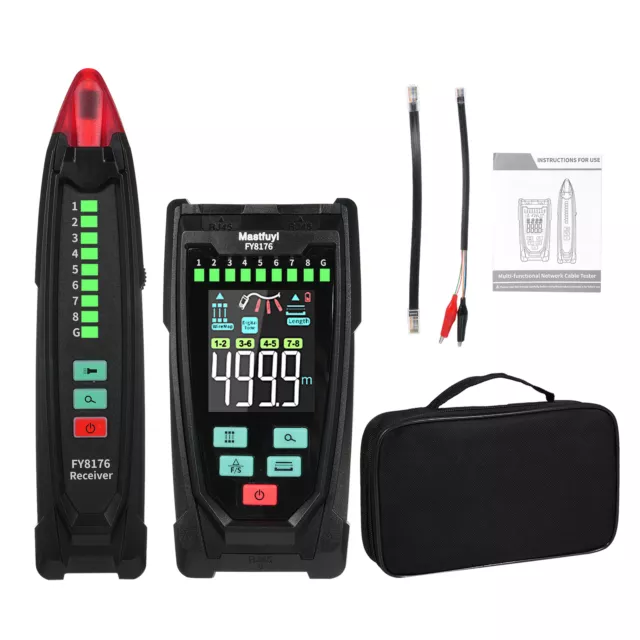 Mastfuyi FY8176 Netzwerkkabeltester, Ethernet-Kabeltester, tragbarer S7L5