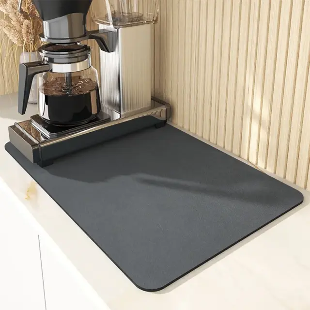 tappetino da cucina nero gomma morbido antiscivolo assorbente lavabile moderno