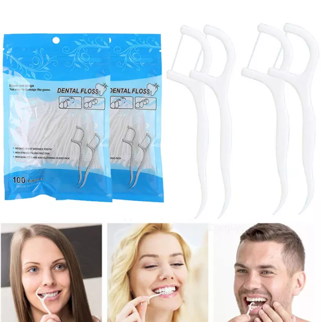 50/100 pezzi filo interdentale spazzolino interdentale penna pulizia denti igiene orale F