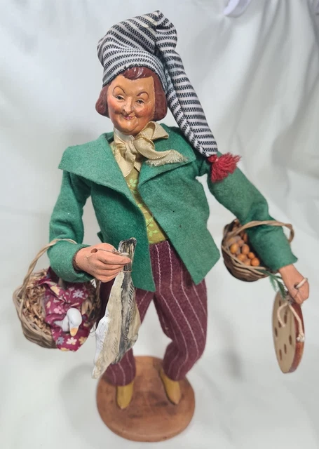 VINTAGE S JOUGLAS Santon De Provence Terrakotta Figur Stoff Mann 12