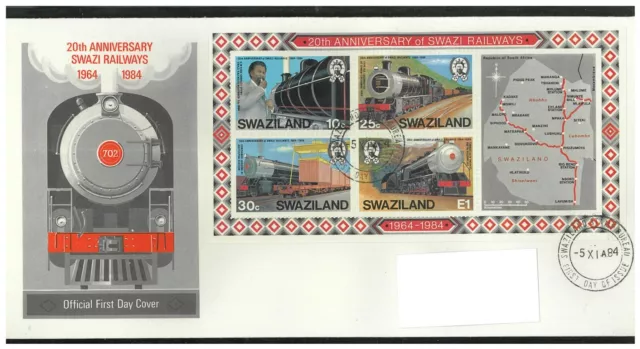 Swaziland - Eisenbahn 1984 (FDC)