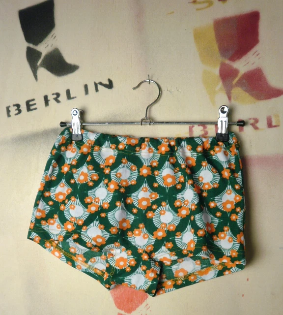 Sika Costume Nuoto Suit Badeslip 70er Fiori Colorato 70s Vero Vintage Germania
