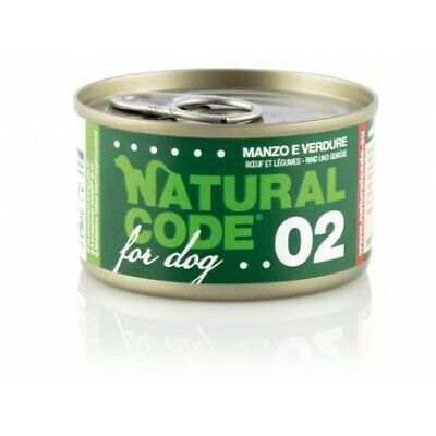 Natural Code For Dog Cibo Umido per Cani - 02 Manzo e Verdure - 12x90 gr