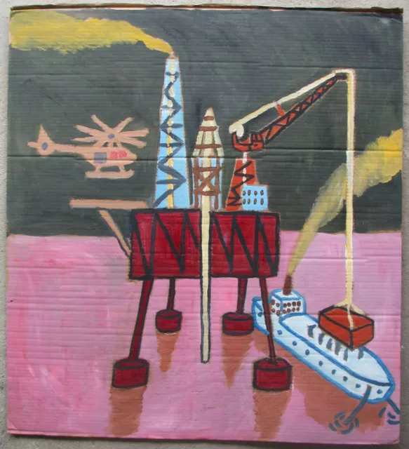 Davide BAROGGI (Locarno 1974) Nuovo Selvaggio RAFFINERIA di PETROLIO cm 105x97