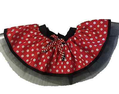 Tutu Skirt 80s Fancy Dress Party Red Girl Kids Baby Toddler Dots Bow