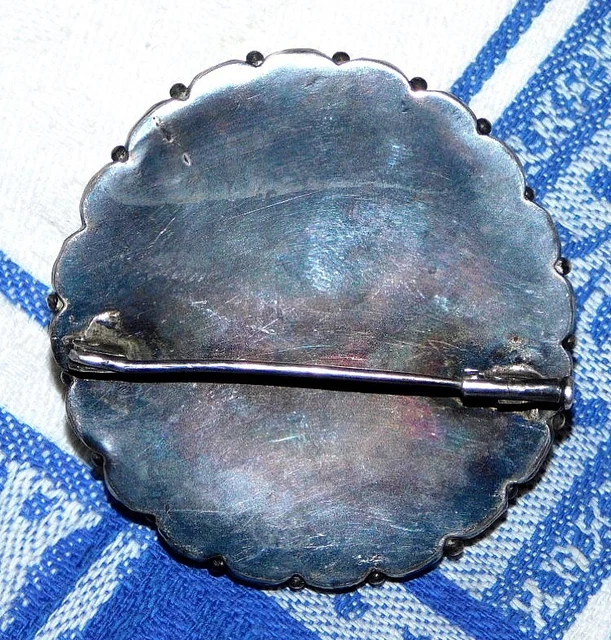 Ancienne Broche Ancien Bijoux Argent Chine ? Japon ? Cambodge ? Indochine ? Asie 3