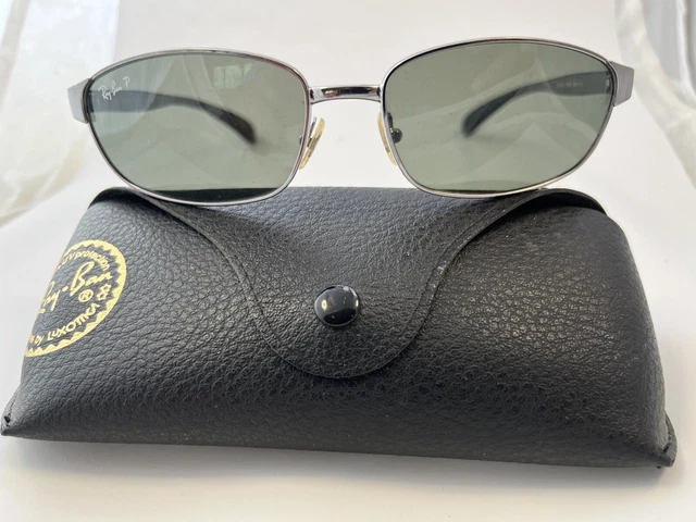 Ray Ban Rb3247, 004/58, 59[]17 Gunmetal/Black Combo Sleek Polarized Sunglasses