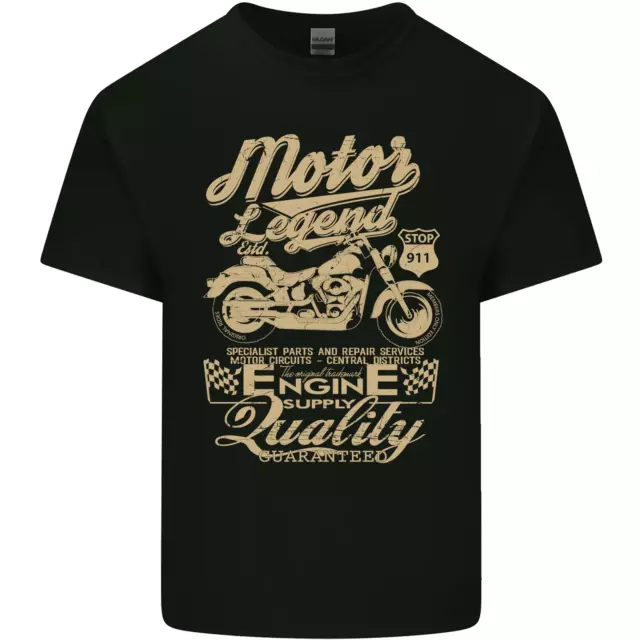 T-shirt top moto Motor Legend Biker moto da uomo cotone