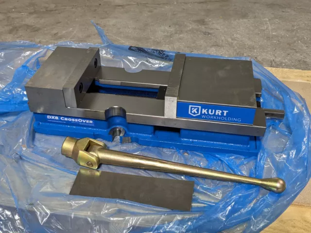 Kurt DX8 CrossOver Single Station Machine Vise 8" Jaw Width 10" Opening