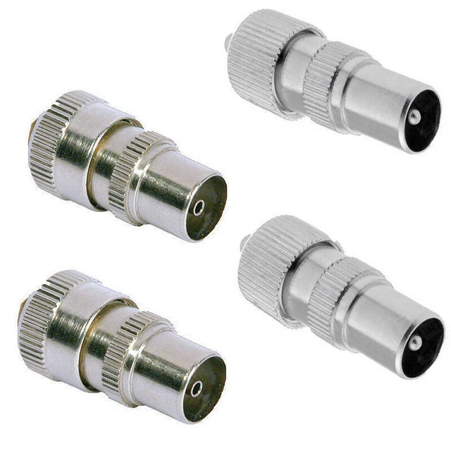 COAXIAL CONNECTOR FOR TV Aerial Cable RF Coax Plug Male Female Metal