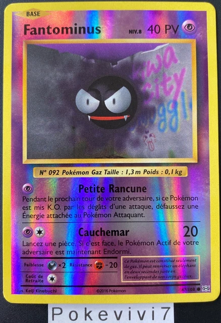 Pokemon Card FANTOMINUS 47/108 Reverse XY12 Evolutions EN USED