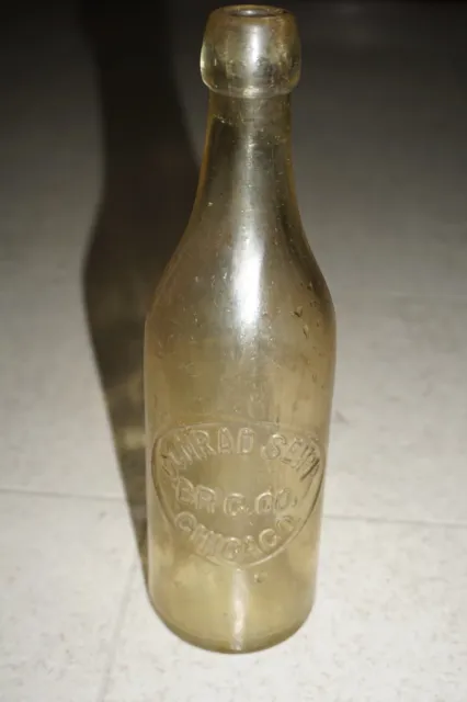 Antique C. Seipp Brewing Co Salvator Chicago ILL Blob Top Beer Bottle Pre Pro