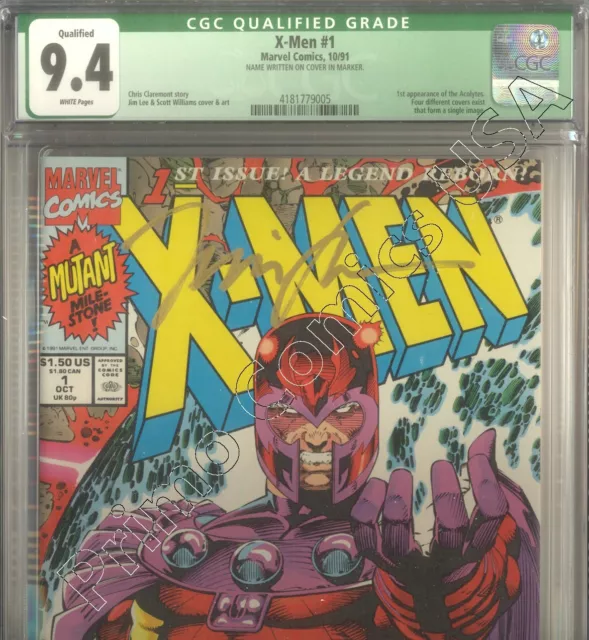 PRIMO:  X-MEN #1 Magneto SIGNED Jim Lee w/ COA 1991 Marvel comics CGC 9.4 NM