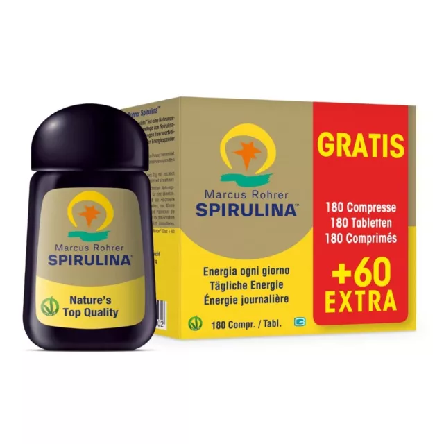 SPIRULINA MARCUS ROHRER - Energia ogni giorno - 180+60 = 240 compresse  ►PROMO◄