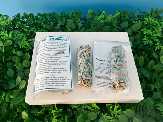 White Sage Smudge Stick - Small - Smudging, Sage, Packaged with Smudge Prayer