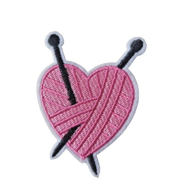 Écusson Brodé Thermocollant – Chat Kitty Rose, 5 X 7 Cm, Made In France