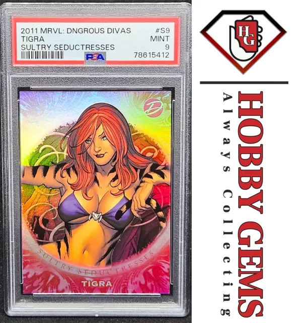 TIGRA PSA 9 2011 Marvel Dangerous Divas Sultry Seductresses #S9 Low Pop