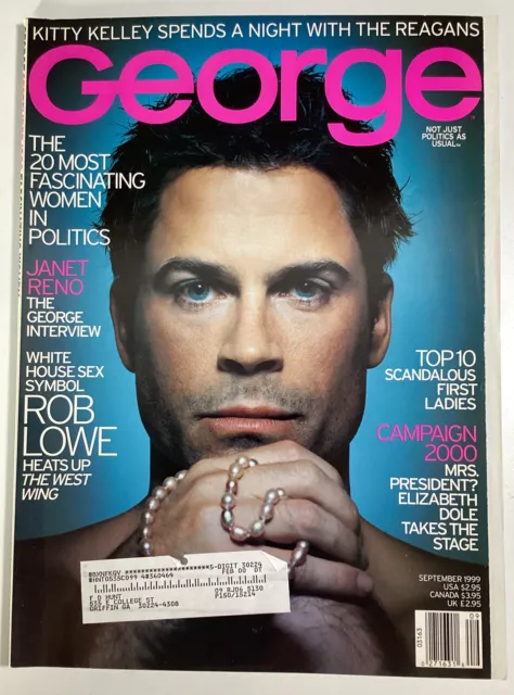 George Magazine JFK Jr 1999 Rob Lowe Clinton Reno Women Dole Reagan Bush Blige