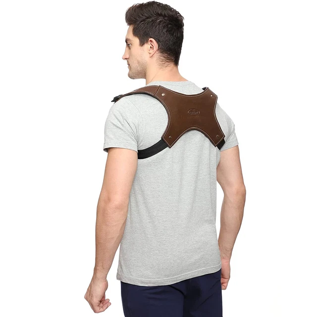 Posture Corrector Adjustable Back LeatheShoulder Support Clavicle Belt Men Women