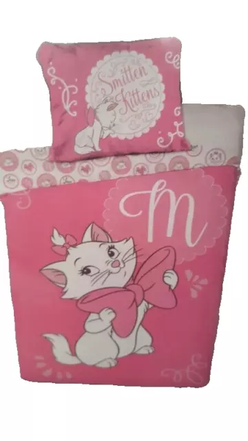 Disney Marie Aristocats Reversible Duvet Cover Set Infant Toddler Bed 100x135 cm