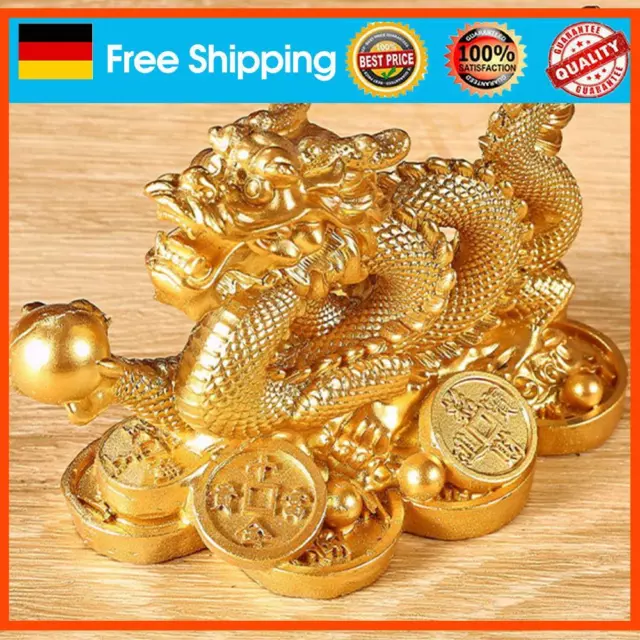 neu 2024 Feng Shui Dragon Statue Attract Wealth Money Dragon Model for Home Offi