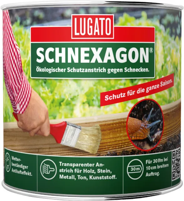 Lugato Schnexagon Antihaftanstrich Schneckenabwehr Schneckenschutz 375 ml