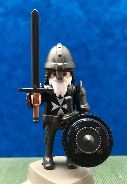 PLAYMOBIL NOIR BERSERKER CHEVALIER CORNRITTER Crusader Templer **388