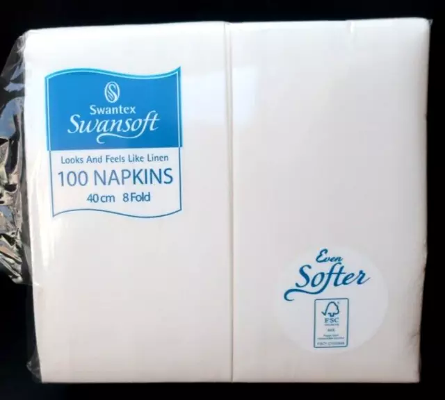 Swantex Swansoft 100 Napkins 40cm x 40 cm 8 Fold