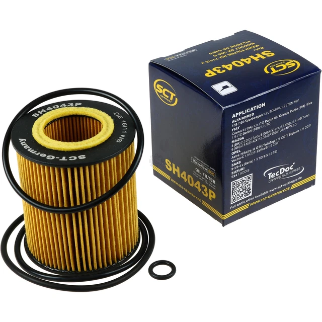 SCT Pacchetto Revisione Germania 5 L Liqui Moly 3756 Top Tec 4600 5W-30 per Opel 3