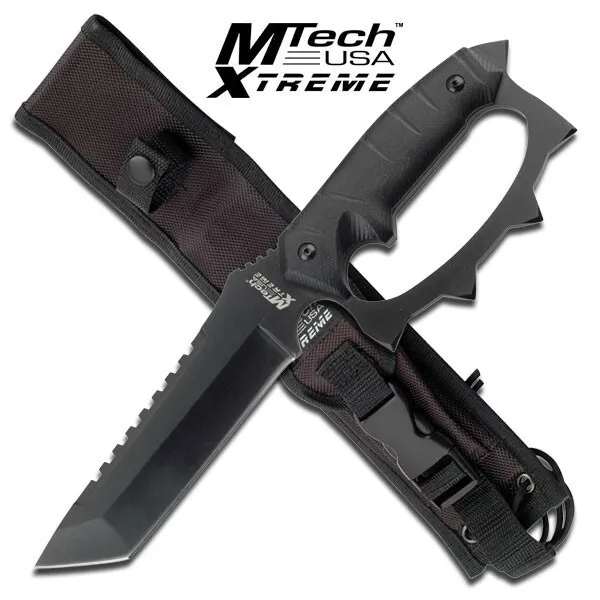 12& MTECH XTREME Full Tang Tactical Tanto Fixed Blade Knife Glass ...