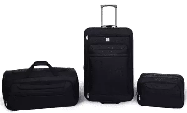 3 Pcs Checked Luggage Set 24" Check Bag 22" Duffel Tote Travel Spinner Suitcase
